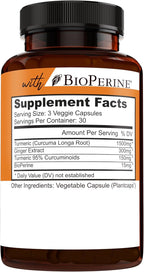 NEW AGE Turmeric Curcumin Capsules - Standardized Curcuminoids - Non-GMO, Gluten Free -270 Count (Pack of 3)