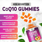 CoQ10 Gummies - Coenzyme Q10 100mg Per Serving - 3X Strength, High Absorption, Antioxidant Supplements for Heart Health Support & Energy Production, Ultra Coq 10 Vitamins Supplement - 30 Gummies