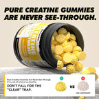 ElevateLife NSF Certified Creatine Monohydrate Gummies 5000mg for Men & Women, Chewables Creatine Monohydrate for Muscle Strength, Muscle Builder, Energy Boost, Pre-Workout Supplement-90 Pineapple