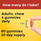 Nature Made Maximum Strength Dosage Vitamin C 1000mg per Serving, Immune Support Vitamin C Gummies for Adults, 80 Gummies, 20 Day Supply