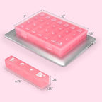 Fullicon Extra Large Weekly Pill Organizer 4 Times a Day, XL Large Pill Box, 7 Day Medicine Organizer, Pill case for Vitamin/Fish Oil/Supplements (Pink)
