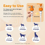 Wild Alaskan Salmon Oil for Dogs & Cats, Fish Oil Omega 3 Supplements with EPA & DHA for Skin & Coat, Immune, Brain, Joint and Heart Health, Dog & Cat Fish Oil Supplements with Pump- 8 oz