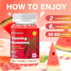 Tanning Gummies for WomenDaily Tanning Supplement, Sugar Free | Astaxanthin, L-tyrosine, Lycopene, Vitamin A | Radiant Skin & Immune Support, Antioxidant | Vegan, No GMO, 30 Servings