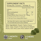 HERBAMAMA Stinging Nettle Gummies - 7500mg Stinging Nettle Root Extract for Urinary Tract Support for Women & Men - Vegan, Non-GMO Urtica Dioica Supplement - 60 Pectin-Based Apple-Flavored Chews