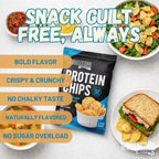 Protein Chips, 15g Protein, 3g Net Carbs, Gluten Free, Keto Snacks, Low Carb Snacks, Protein Crisps, Keto-Friendly, Made in USA (Sea Salt Vinegar, 1 Pack)