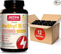 Jarrow Formulas Extra Strength Methyl B-12, Dietary Supplement for Cellular Energy Production, 100 Lemon-Flavored Chewable Tablets, Up to a 100 Day Supply, Pack of 12
