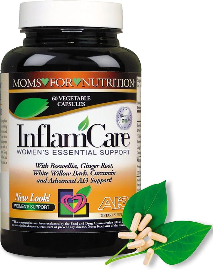 Natural InflamCare 3000MG Essential Synergy Women's by Moms For Nutrition - - Gluten Free - 60 Count