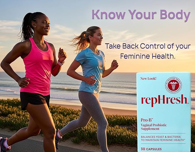 RepHresh Pro-B Vaginal Probiotic Supplement, 30 Capsules, Pack of 2