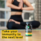 Daiwa PeakImmune4 Natural Immune Support Supplement | Enhances NK Cell Function with RBAC Rice Branand Mycelia Extract from Shiitake Mushrooms | Ultra Strength