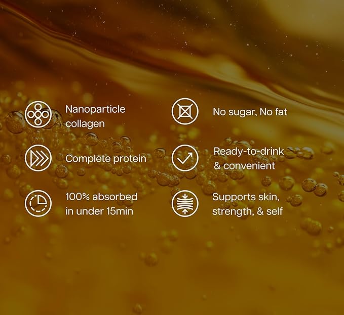 ProT Gold Liquid Collagen Protein Shot, 17g Clear Protein Nano-Hydrolyzed Grass Fed Collagen, 2g Arginine for Wound Support, Gluten Free, Sugar Free, 0g Carbs, Non GMO, Orange Creme, 30 fl oz Bottle