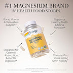 SOLARAY Magnesium Glycinate Capsules, Chelated Magnesium Bisglycinate w/BioPerine, Higher Absorption Magnesium Supplement - Bones, Muscles, Heart Support, Vegan, 68 Servings, 275 VegCaps