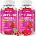 L-Theanine Gummies 400mg, L-Theanine Supplement for Kids & Adults with Ashwagandha, GABA, 5HTP for Calm, Zzz & Relaxation Support, Raspberry Flavor, 120 Counts