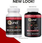 Qunol Ultra CoQ10 100mg, 3x Better Absorption, Patented Water and Fat Soluble Natural Supplement Form of Coenzyme Q10, Antioxidant for Heart Health, 120 Count Softgels