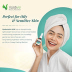 VoilaVe Hyaluronic Acid Serum for Face - 100% Pure, Hydrating & Anti-Aging Formula with Collagen Peptides - Plumps, Moisturizes, Reduces Wrinkles & Dark Spots - Non-Greasy, Paraben-Free, 1 fl. oz