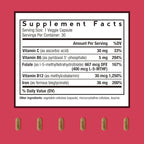 Doctor's Recipes Iron Supplement for Women Men - Gentle Iron Bisglycinate with Vitamin C, B6, Folate & B12, Stomach Friendly Iron Pills, 30 Vegan Caps