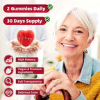 2 Pack Cayenne Pepper Beet Root Gummies, with Beetroot Garlic CoQ10 Hawthorn Berry Grape Seed Extract Olive Leaf Nattokinase Hibiscus Vitamin D Nitric Oxide, Support Overall Wellness, 120 Count