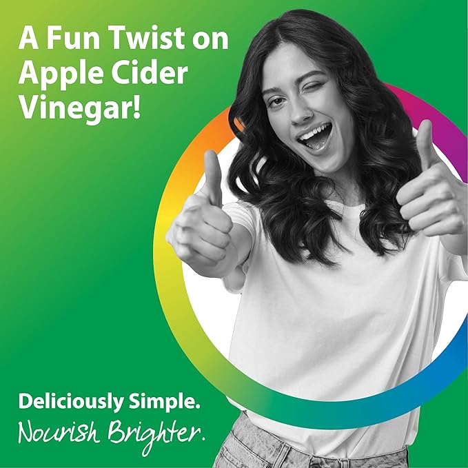 Rainbow Light Apple Cider Vinegar Gummies | 50 Count | Delicious Apple Flavor | with No Vinegar Aftertaste | USDA Organic | Vegan, Non-GMO, Gluten Free