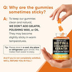 Venture Pal Biotin Gummies with Collagen & Keratin - Hair Growth Support Skin and Nail Strength Vitamins for Women & Men - Biotin 10000mcg | B-Complex | Saw Palmetto - Sugar Free, Non-GMO, 60ct