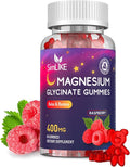 Magnesium Glycinate Gummies 400mg, High Absorption Magnesium Gummies with L-Theanine, Ashwagandha & GABA for Relaxation, Stress Relief & Sleep, Sugar Free, Vegan, 60 Raspberry