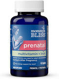 Mommy's Bliss Prenatal Multivitamin with Iron and Folic Acid, Supports Baby Development + Mom Immune System & Energy Levels w/ B Vitamins & Probiotics, Vegan & Gluten Free (45 Servings)