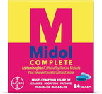 Midol Complete Gelcaps 24ct: Midol Complete Menstrual Pain Relief Gelcaps with Acetaminophen for Menstrual Symptom, PMS Relief, and Period Cramp Relief - 24 Count (Packaging May Vary)