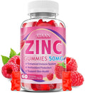 Zinc Picolinate Gummies 50mg for Kids & Adults, Chewable Zinc Supplements for Women & Men Supports Immune System & Cellular Health & Antioxidant, Vegan/Sugar-Free, Raspberry Flavor 60 Count