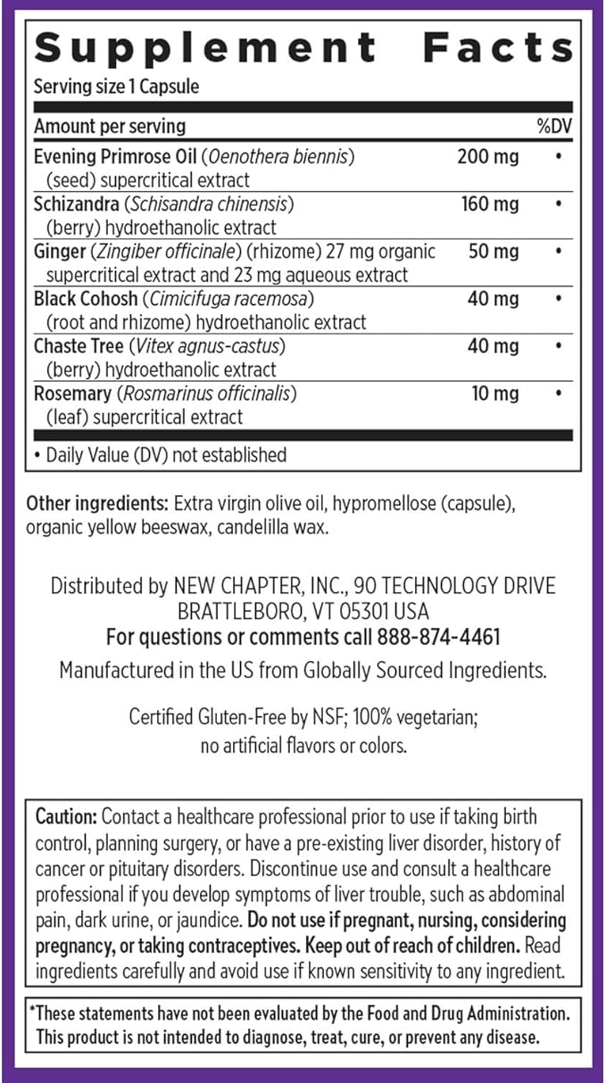 New Chapter Menopause Supplement - Estrotone Herbal Hormone Balance for Women in Perimenopause, with Black Cohosh for Hot Flash Relief & to Reduce Night Sweats + Vitex, No Added Hormones - 60 ct