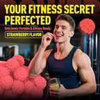 Wekannufod Creatine Monohydrate Gummies for Men & Women,5000MG Creatine Gummy Sugar Free. Boost Focus,Strength, and Endurance, Anti-Melting Formula, Vegan, Gluten-Free, Non-GMO,(Strawberry 90 ct)