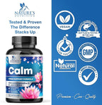 Stress Support Supplement - Extra Strength Ashwagandha, GABA, Magnesium, L-Theanine for Relief - Supports Mood & Focus - Naturally Calm, Unwind & Relax - Eases Tension & Nervousness - 120 Capsules