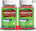 Magnesium Glycinate Gummies 600mg, Magnesium Gummies for Women & Men, with Magnesium L-Threonate 300mg, CoQ10 and Black Pepper, Vegan (120 Count)