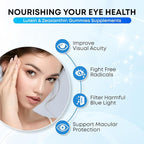 Lutein Gummies, 12 in 1 Lutein and Zeaxanthin Supplements Eye Vitamins Gummies for Adults, Eye Health Supplement with Multiple Vitamin for Promoting Eye & Vision - 60 Gummies