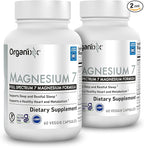 Organixx Magnesium Glycinate Supplement for Support Sleep, Muscle & Heart Health, 7 Type Magnesium Complex with Vitamin B6, Manganese Citrate, Gluten Free, Non GMO, 120 Capsules (60 Capsule 2 Pack)