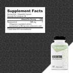 NutraBio 98% Pure Resveratrol Supplement 500mg - Standardized to 490mg Trans Resveratrol, Heart Health and Antioxidant Defense - 90 Capsules