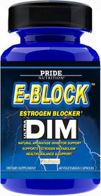 Pride Nutrition E-Block DIM Supplement 700MG Extra Strength Estrogen Blocker | Hormone Balance for Men and Women | M e n o p a u s e, Acne, Hot Flashes Relief, PCT & P r o s t a t e Support 60 Ct.