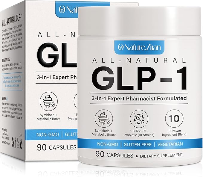 GLP-1 Supplement Support, GLP Activate Natural Formula, GLP-1 Supplement for Metabolic, Energy, GLP-1 Support, Multiple Probiotics & Vitamins- 90 Capsules