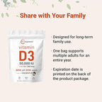 Micro Ingredients Vitamin D3 50,000 IU + K2 MK-7 200 mcg, 240 Softgels | Virgin Coconut Oil | 2-in-1 Support | Easy to Swallow, Non-GMO