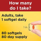 Nature Made CoQ10 200mg Softgels, Dietary Supplement for Heart Health Support, 80 Softgels, 80 Day Supply