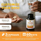 M inch Vitamin D3 K2 with Magnesium, Vitamin D3 10000 IU, Vitamin K2 MK-7 240 mcg, 6-in-1 K2 D3 Vitamin Supplement with Quercetin for Bone, Immune & Moo*d Support, Highly Bioavailable, 120 Capsules