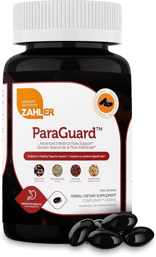 Zahler - ParaGuard Cleanse Softgels - Gut Health Detox Supplement - Formula has Wormwood, Garlic Bulb, Pumpkin Seed, Clove & More - Natural Cleanse Detox for Humans - Certified Kosher 90 Count