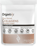 Organixx Clean Sourced Collagen Peptides Powder with Vitamin C, Types I, II, III, V, X Hydrolyzed Collagen, Hair, Nail, Skin, Bone & Joint Health, Aging Support, Gluten Free, Unflavored, 15 Servings
