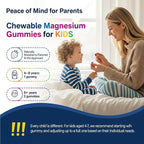 Kids Sleep Gummies NO Melatonin - Triple Magnesium Glycinate + Saffron, GABA, Berry & Nut Superfood Gummies, Sugar Free Nighttime Sleep Aid & Calm for Kids 4+ Teens, Relaxation, Brain & Muscle, 2Pack