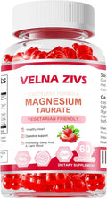 Magnesium Taurate Gummies 1800mg, Magnesium Taurate Supplement, High Absorption& chewable for Kid and Adults, Muscle and Heart Health Support, Vegan, Gluten Free, 60 Counts