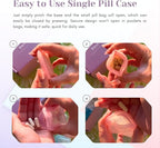 Small Pill Boxes – 3 Pack Mini Pill Case Set, Reusable Silicone Pill Bags for Travel, Portable Vitamin Case & Medicine Travel Organizer – Pill Box for Purse (Pink, Purple, Blue)