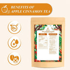 WT WEETEE Apple Cinnamon Herbal Tea Bags, 60 Count, Perfect Blend of Sweet Cinnamon, Tart Hibiscus, Natural Apple & Cinnamon Flavoring, Caffeine-free