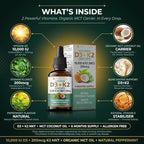 Vitamin D3 + K2 Drops 10,000 IU D3 with 200mcg K2 (MK7), Peppermint Flavour, Organic MCT Coconut Oil, 60mL, 6 Month Supply