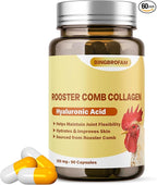Rooster Comb Collagen, Natural Hyaluronic Acid Supplement for Joint Support, Mobility & Skin Hydration – 120mg 60 Capsule