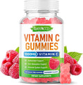 MEENCCD Organic Vitamin C Gummies for Adults, Chewable Vitamin C Gummies with Zinc for Antioxidant Support, Vegan, Non-GMO, Sugar-Free, Raspberry Flavor, 60 Count