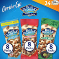 Blue Diamond Almonds Snack Nut Variety Pack for Kids, Office, School, On-the-go, 0.75 oz Gluten Free Individual Packs, Wasabi & Soy Sauce, Lightly Salted, and Smokehouse (Pack of 1,24 Count Total)