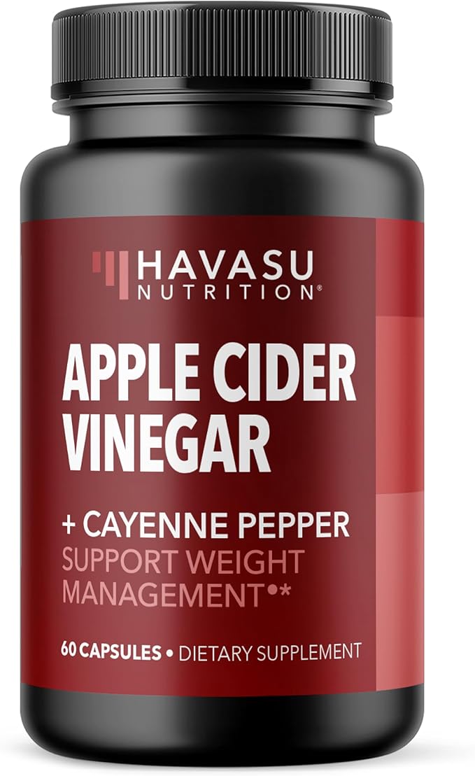 Apple Cider Vinegar Capsules with Cayenne Pepper - Bloating Relief and Appetite Suppressant - 500mg ACV and 20mg Capsicum Annuum Per Serving Unflavored - 60 Count - Vegan, Non-GMO - 2 Month Supply