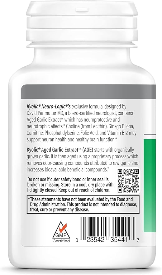 Kyolic Specialty Series Neuro-Logic, for Memory, Learning & Sharpness *, 120 Capsules